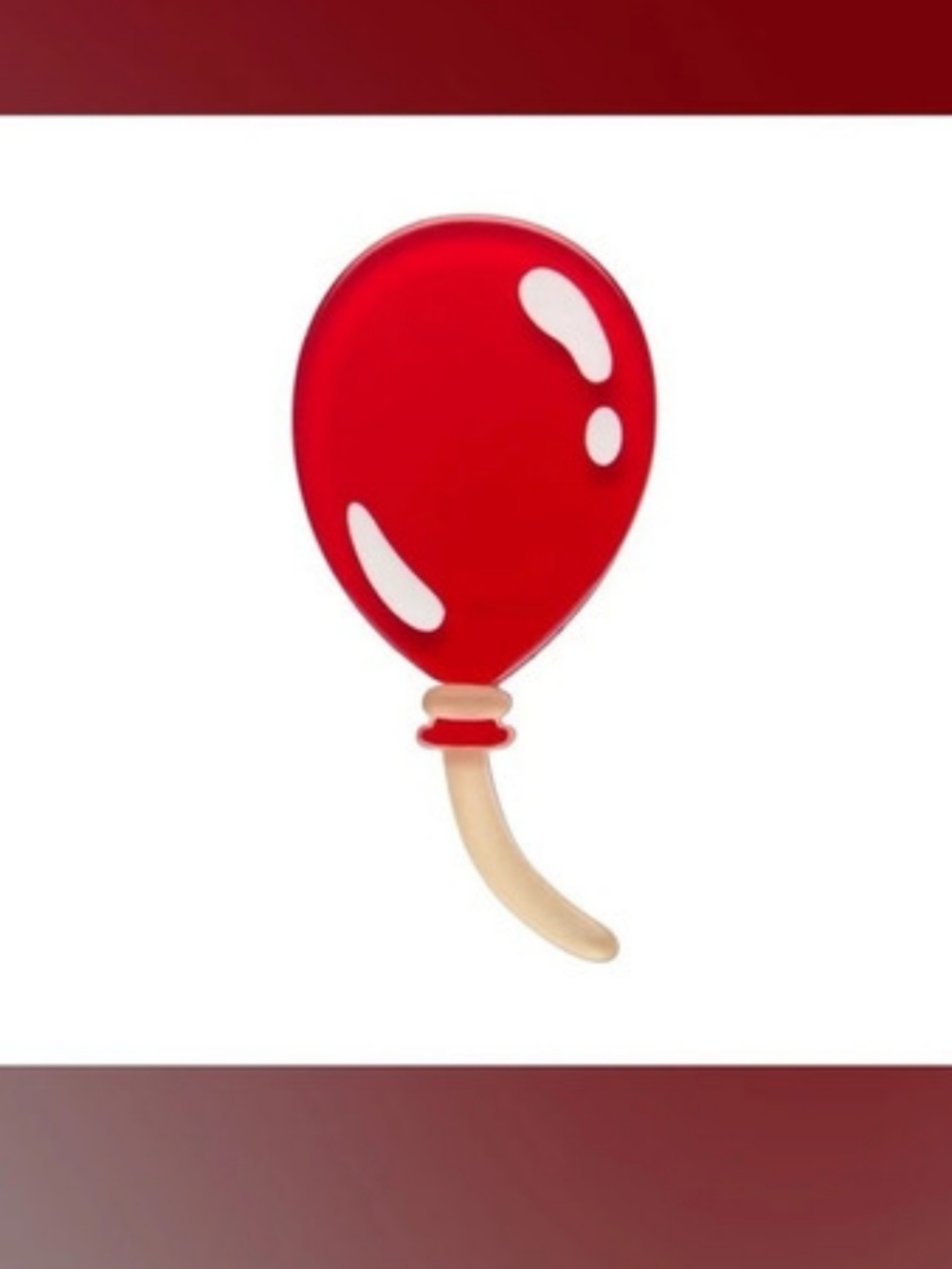 Erstwilder Balloon Simplified Mini Brooch Red Balloon Accessory Like New